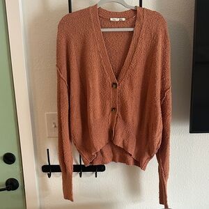 Dex Rust Button-Up Cardigan